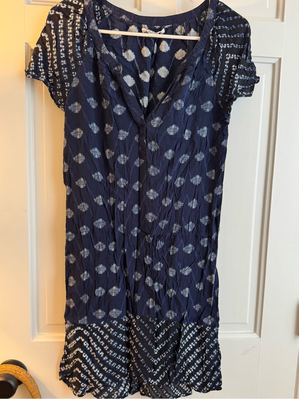 Velvet by Graham & Spencer, Women’s Dress Swim Cover-up, Blue Shibori, XS